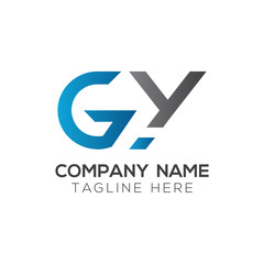 Initial GY Letter Linked Logo. GY letter Type Logo Design vector Template. Abstract Letter GY logo Design