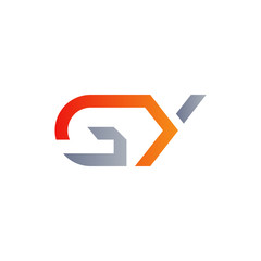 Initial GY Letter Linked Logo. GY letter Type Logo Design vector Template. Abstract Letter GY logo Design