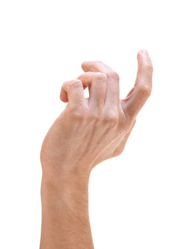 empty hand isolated on white background