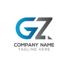 Initial GZ Letter Linked Logo. GZ letter Type Logo Design vector Template. Abstract Letter GZ logo Design