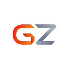 Initial GZ Letter Linked Logo. GZ letter Type Logo Design vector Template. Abstract Letter GZ logo Design