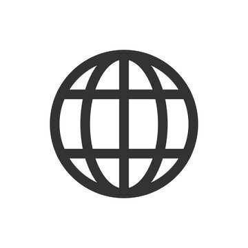 World wide web icon isolated on the white background