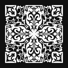contemporary black and white tribal pattern