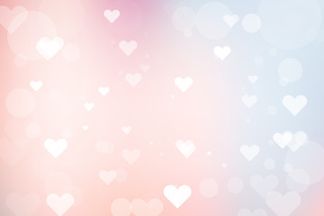 abstract bokeh background with heart for Valentine's day