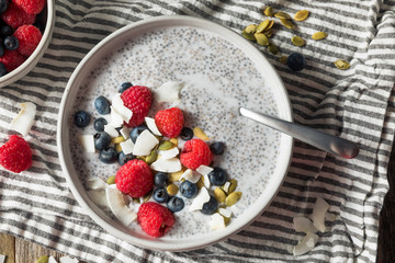 Homemade Chia Seed Pudding Bowl