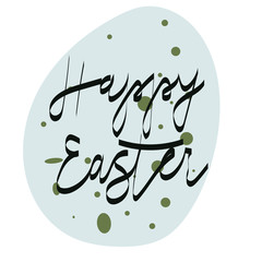  easter egg and inscription happy easter