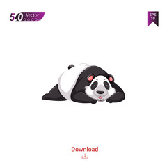 colorful Panda animal vector icon for graphic design