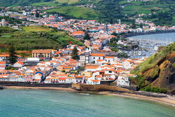 Scenic view of Horta town on Faial Island, Azores