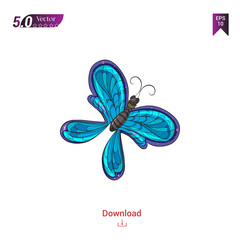 colorful butterfly animal vector icon for graphic design