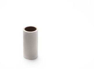 One spare tape for cleaning roller, for cleaning clothes or fabric from animal hair or fur. Isolated white background