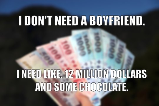 Boyfriend vs money