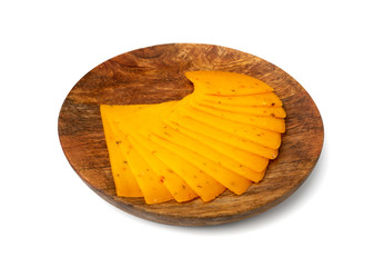 Orange Hot Cheese with Chili Pepper and Paprika