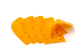 Orange Hot Cheese with Chili Pepper and Paprika