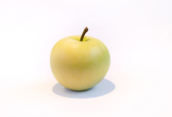 fruit of apple tree, yellow, isolated