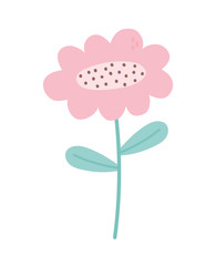 decorative pink flower stem decoration icon