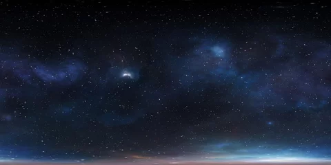 360-Grad-Raumhintergrund mit Nebel und Sternen, äquirechteckige Projektion, Umgebungskarte. Sphärisches HDRI-Panorama. © Peter Jurik