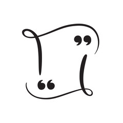 Calligraphic flourish quote box frame. vector quote box with heart for love valentine card. Blank template design quotation bubble quotes symbols. Creative banner illustration