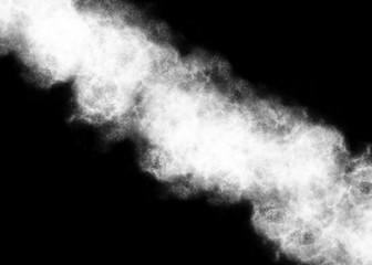 White nebula across picture on black background
