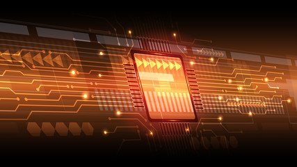 Abstract computer microprocessor circuit board background.