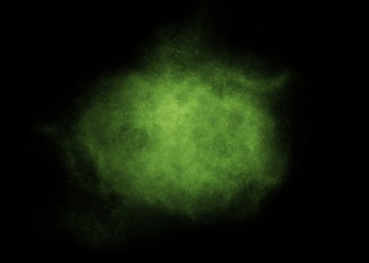 Light green nebula on black background