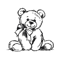 Bear sketch for baby