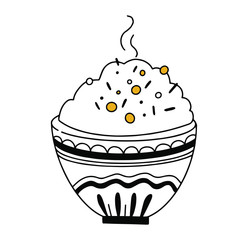 Ramen soup noodles hand drawn vector illustrations. Vintage hand drawn sketch vector illustration. National japanese cuisine restaurant menu design elements.