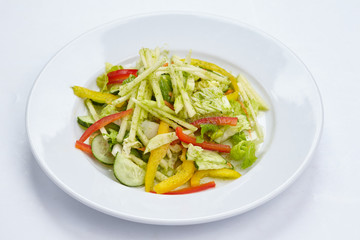 vegetable salad on the table