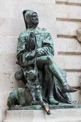 Naklejka premium Elements of the Fountain Hunt of King Matthias at the Royal Palace in Budapest.