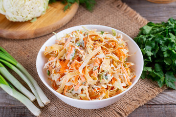 Cabbage salad with carrots