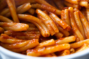 Piatto di pasta casereccia al pomodoro, Cucina Italiana