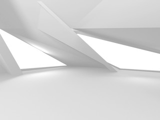 Futuristic White Architecture Design Background