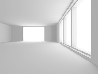 Obraz premium Futurystyczny Biały Projekt Architektury Tło