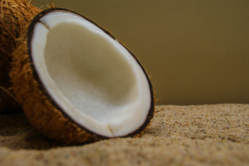 coconut, massage, sand, oil, coconut oil, obsidian, rocks, hot stones, alternative therapies, relaxation, meditation, decoration, interior, fruits, sea, beach, bottle, glass,