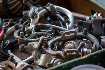 vintage hardware at a flea market