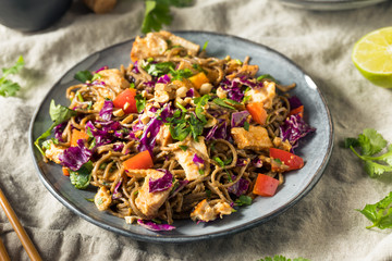 Homemade Spicy Chicken Soba Noodle Salad