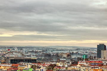 Naklejka premium Brno Czech Republic under cold autumn clouds