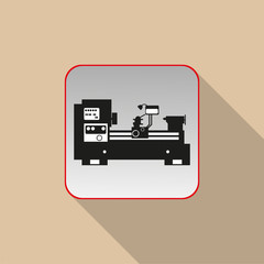 Industrial equipment. Conditional sign. Vector icon.