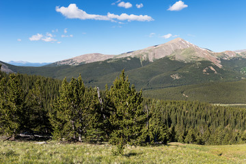 Mount Silverheels which is 13,776 feet rises above South Park Colorado. 
