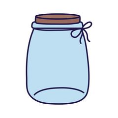 glass jar with ribbon decoration ornament icon