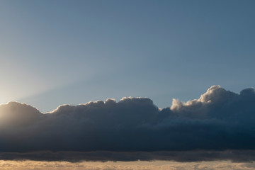  Fragment of the evening sky with clouds