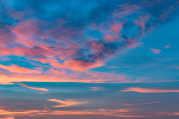  Fragment of the evening sky with clouds