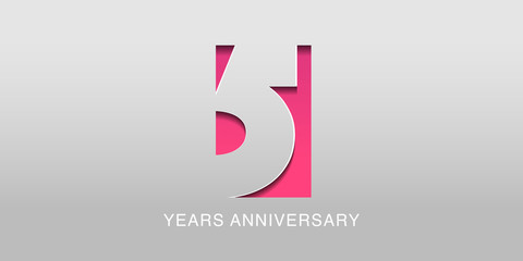 5 years anniversary vector icon, symbol, logo. Graphic background