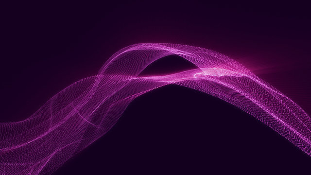 Abstrakte Neon Partikel Formation | Hintergrund | 3D Illustration | Violet & Magenta © Jacqueline Weber