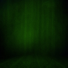 Background Studio Portrait Backdrops dark green. Illuminated by a blur of light. canvas, muslin cloth fabric template.