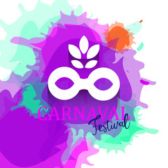 Carnaval festival watercolor banner vector eps 10