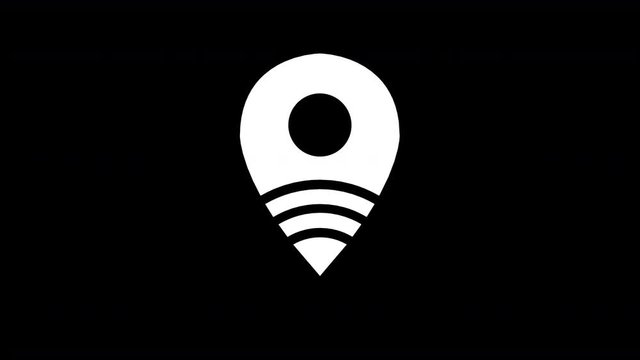 Orange Glossy Dancing Waypoint Icon Animation, Seamless Loop, 4k 60fps with Alpha Channel (Transparent Background)