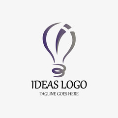 Ideas logo design template. Vector illustration