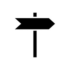 Direction sign trendy design template