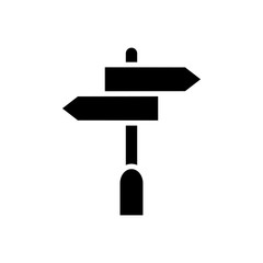 Direction sign trendy design template