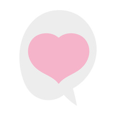speech bubble heart love romantic message